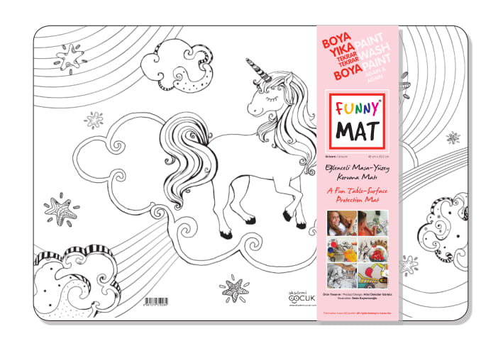 AKADEMI ÇOCUK-FUNNY MAT - UNICORN YENI
