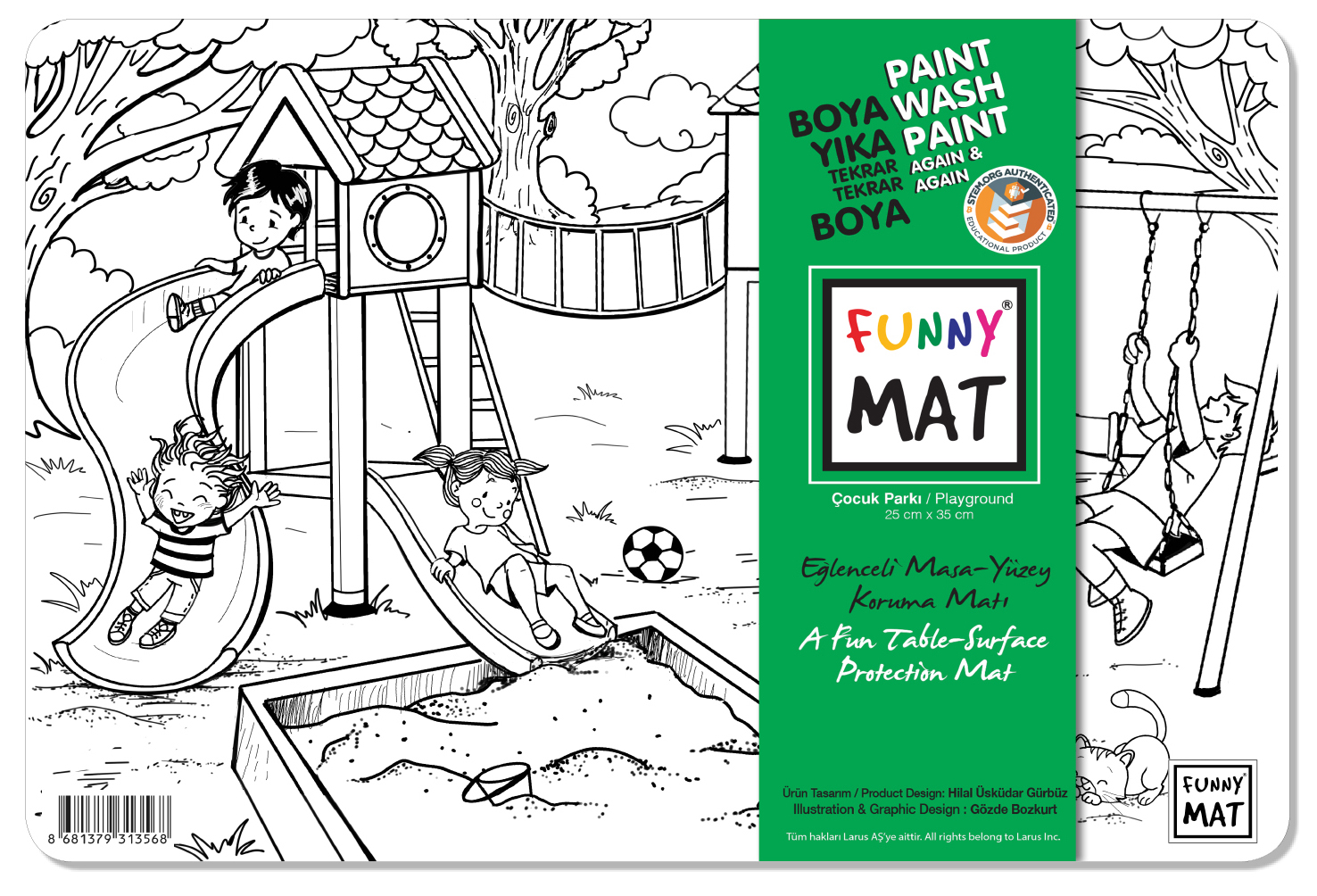 AKADEMİ ÇOCUK-FUNNY MAT - Park 25x35cm